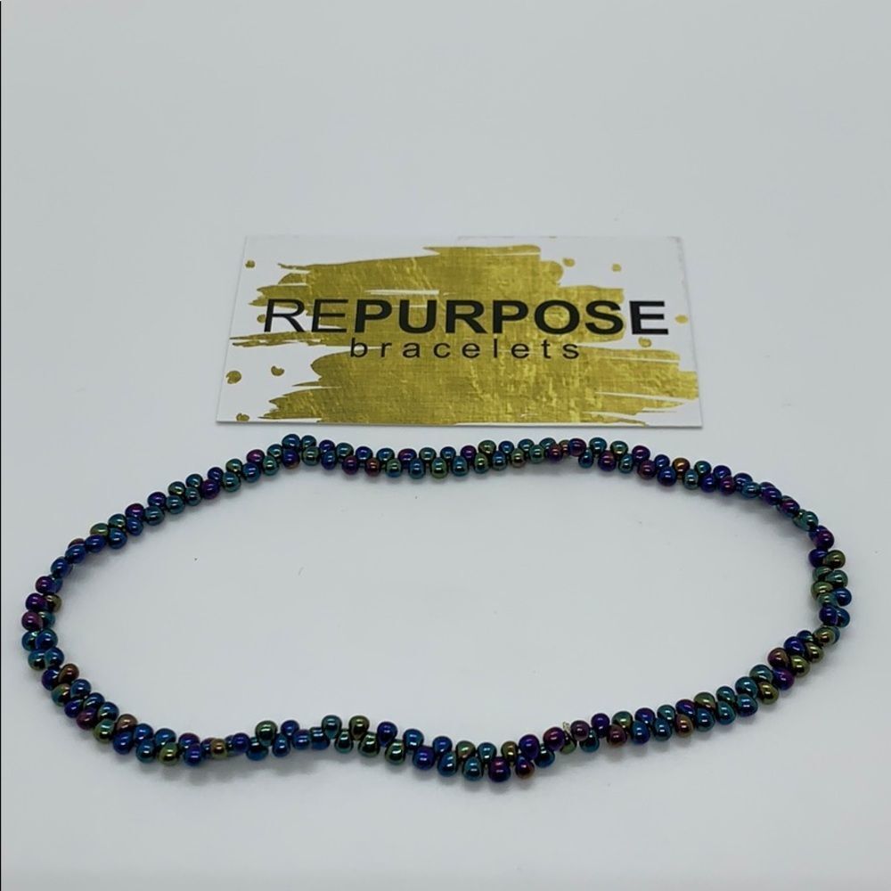 NWT Repurpose Bracelets beaded chocker necklace
